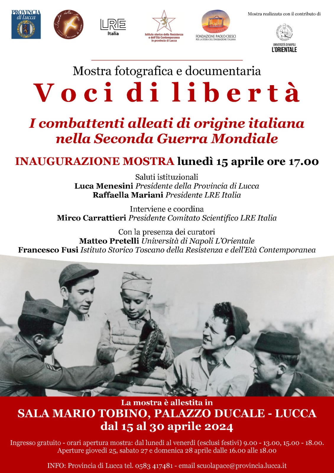 Mostra voci di libertà PR Lucca